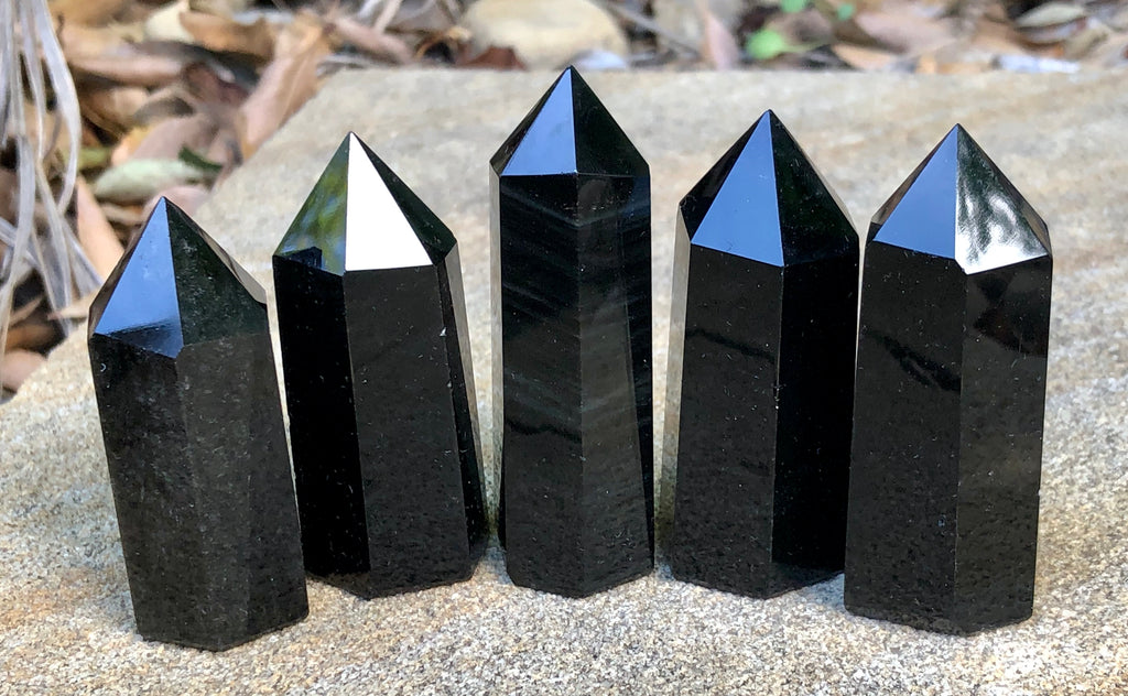 Black Obsidian Mini Generators - Willow Tree Soul Gifts