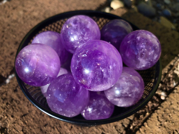 Amethyst Mini Spheres - Willow Tree Soul Gifts - 1