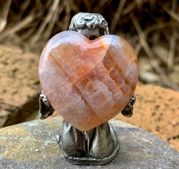Fire Agate Heart - Willow Tree Soul Gifts - 1