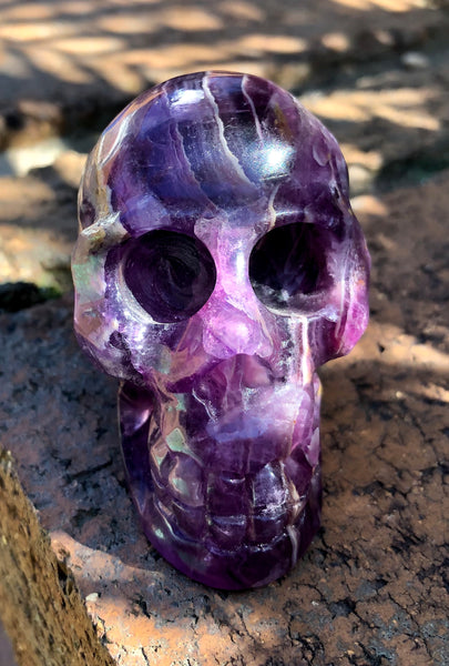 Purple Fluorite Skull - Willow Tree Soul Gifts - 1