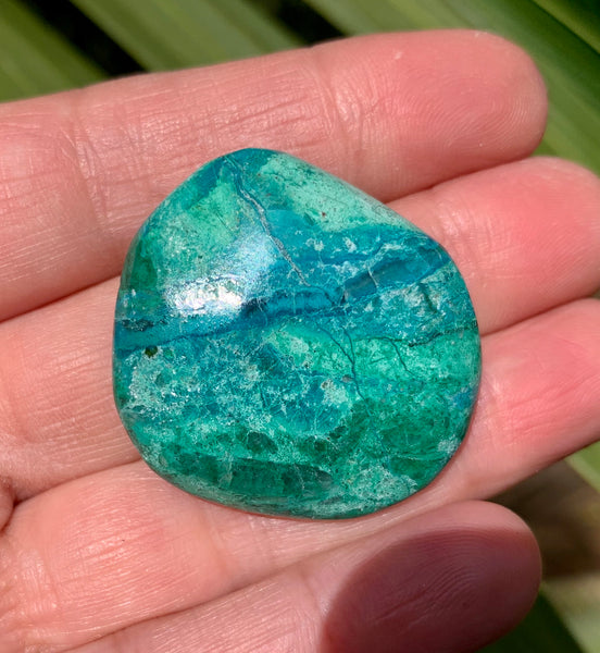 Chrysocolla Palm Stone - Willow Tree Soul Gifts - 1