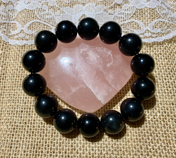 Black Obsidian Bracelet - Willow Tree Soul Gifts - 1