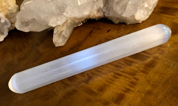 Selenite Rounded Wand - Willow Tree Soul Gifts - 1