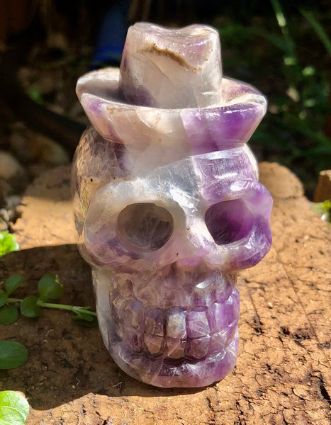 Chevron Amethyst Skull - Willow Tree Soul Gifts -  4