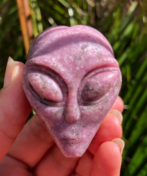 Lepidolite Star Being / Alien Head - Willow Tree Soul Gifts -  6