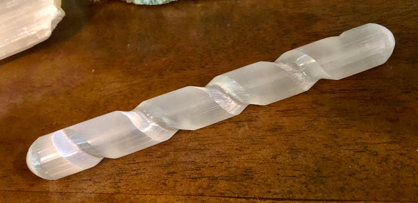 Selenite Spiral Wand - Willow Tree Soul Gifts - 1