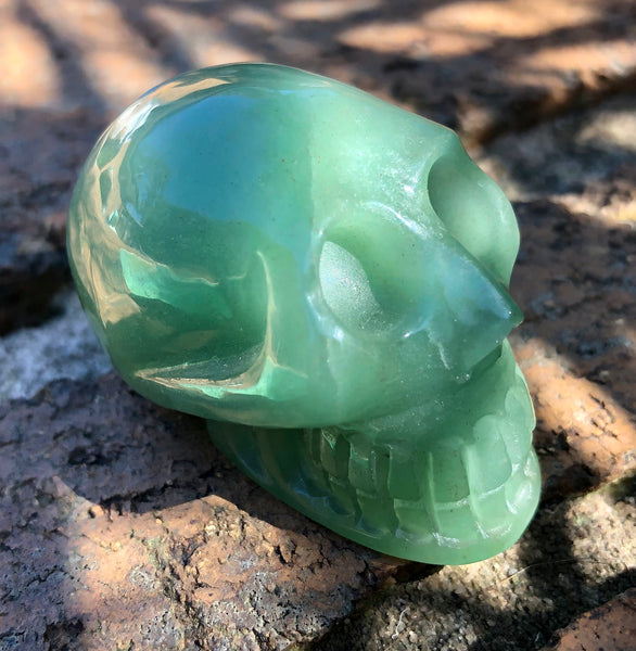 Green Aventurine Skull - Willow Tree Soul Gifts - 2
