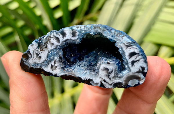 Blue Dyed Agate Occo Geode Pair - Willow Tree Soul Gifts - 3
