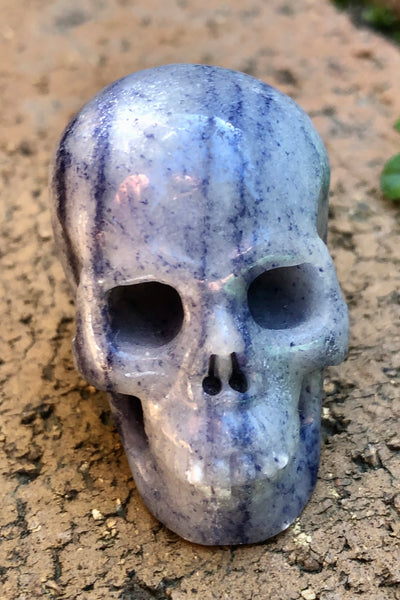 Blue Aventurine Skull - Willow Tree Soul Gifts - 1