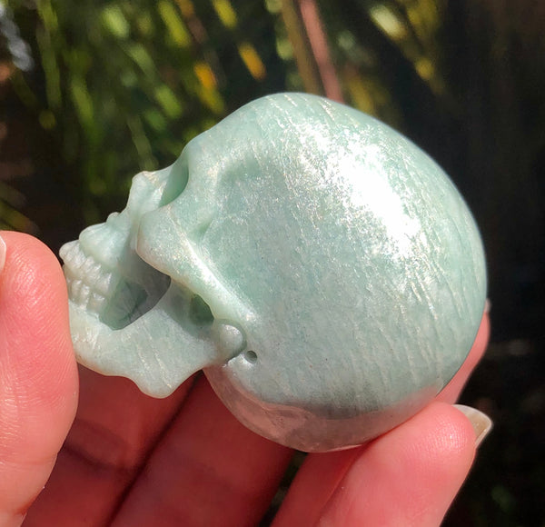 Amazonite Skull - Willow Tree Soul Gifts - 5