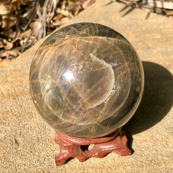 Black Moonstone Sphere - Willow Tree Soul Gifts - 8