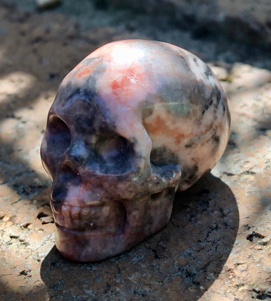 Rhodonite Skull - Willow Tree Soul Gifts - 4