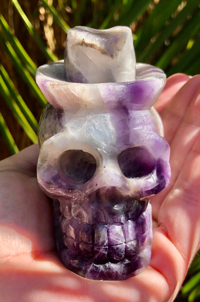 Chevron Amethyst Skull - Willow Tree Soul Gifts -  5