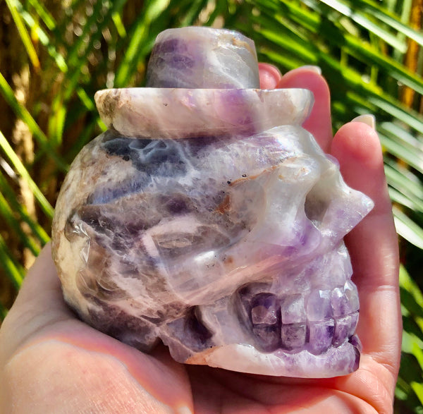 Chevron Amethyst Skull - Willow Tree Soul Gifts -  6