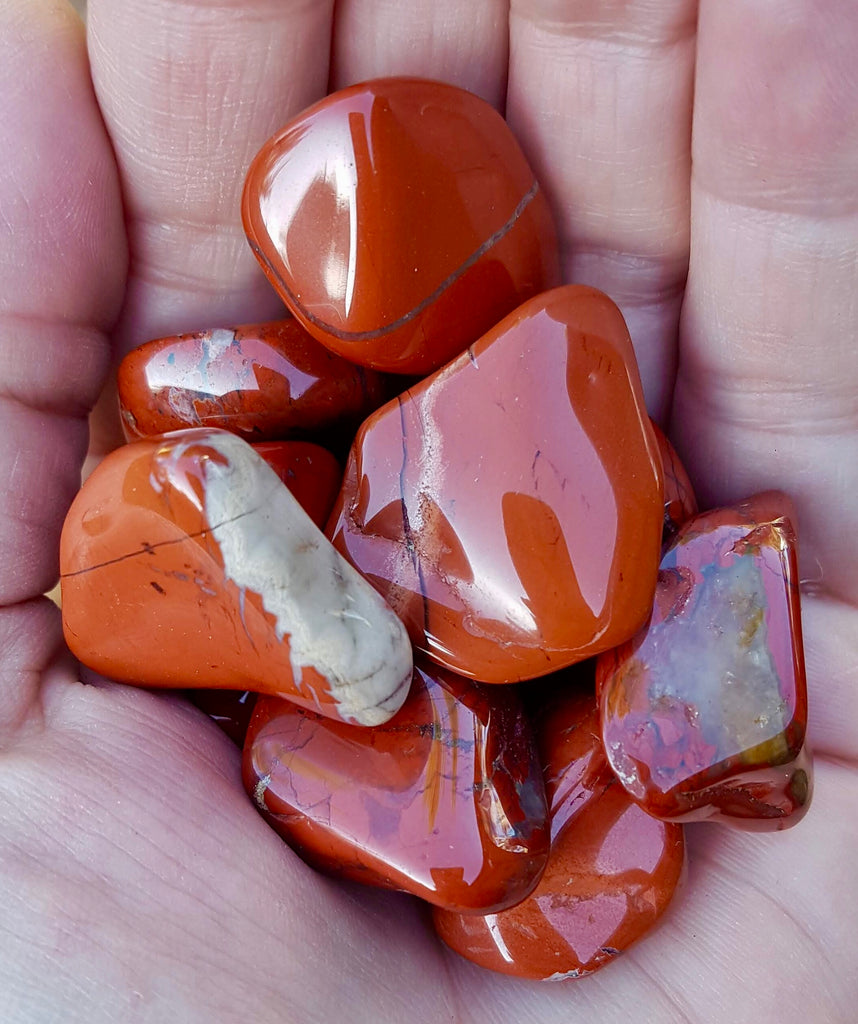 Red Striped Jasper Tumbles - Willow Tree Soul Gifts -1