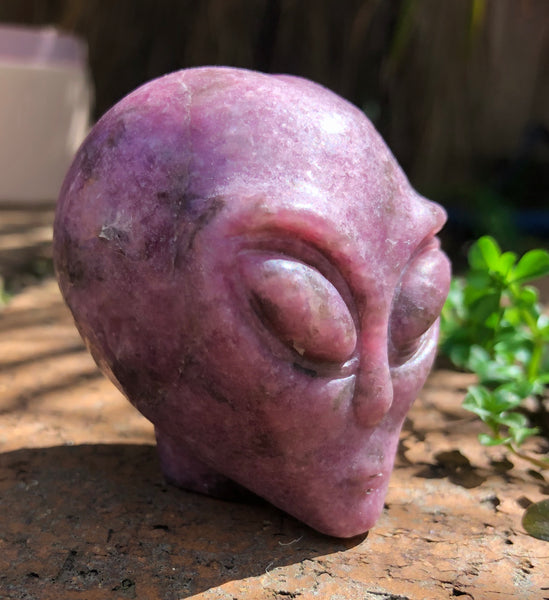 Lepidolite Star Being / Alien Head - Willow Tree Soul Gifts -  5