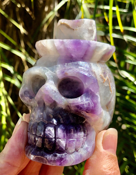 Chevron Amethyst Skull - Willow Tree Soul Gifts -  8