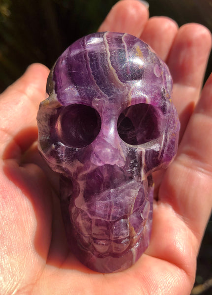 Purple Fluorite Skull - Willow Tree Soul Gifts - 11