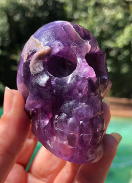 Purple Fluorite Skull - Willow Tree Soul Gifts - 4
