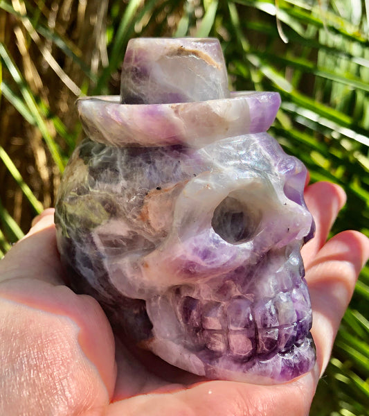 Chevron Amethyst Skull - Willow Tree Soul Gifts -  9