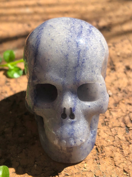 Blue Aventurine Skull - Willow Tree Soul Gifts - 2