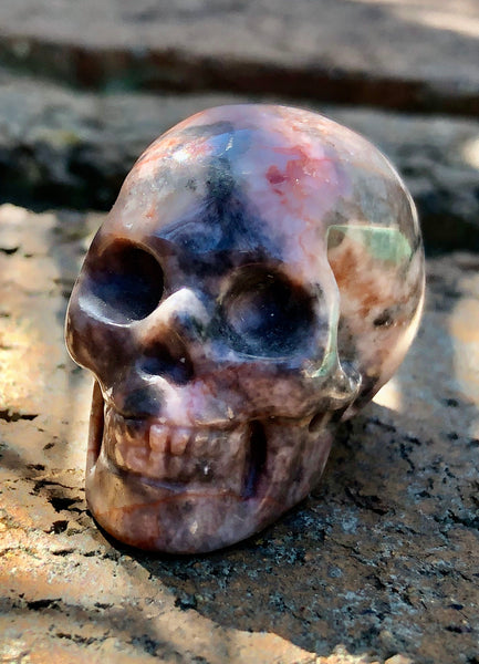 Rhodonite Skull - Willow Tree Soul Gifts - 1