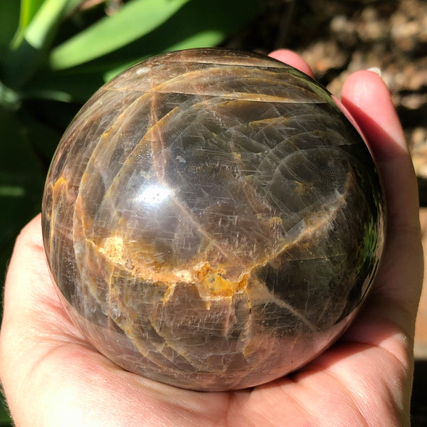 Black Moonstone Sphere - Willow Tree Soul Gifts - 3