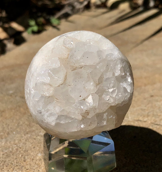 Clear Quartz Druzy Sphere - Willow Tree Soul Gifts - 1