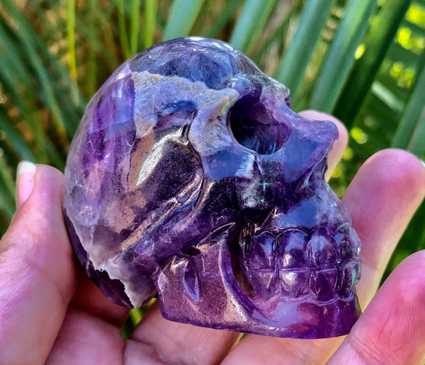 Purple Fluorite Skull - Willow Tree Soul Gifts - 6