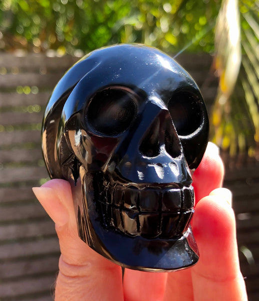 Black Obsidian Skull - Willow Tree Soul Gifts - 1