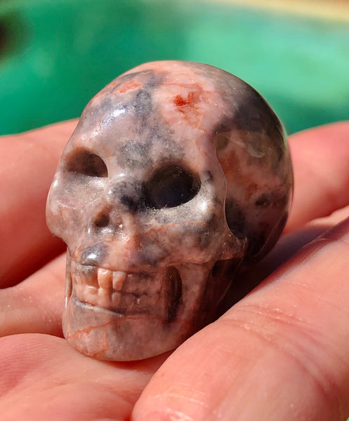 Rhodonite Skull - Willow Tree Soul Gifts - 8