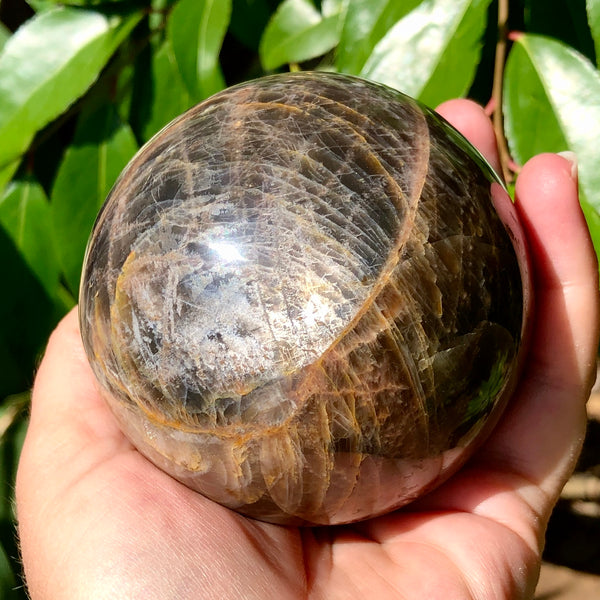 Black Moonstone Sphere - Willow Tree Soul Gifts - 2