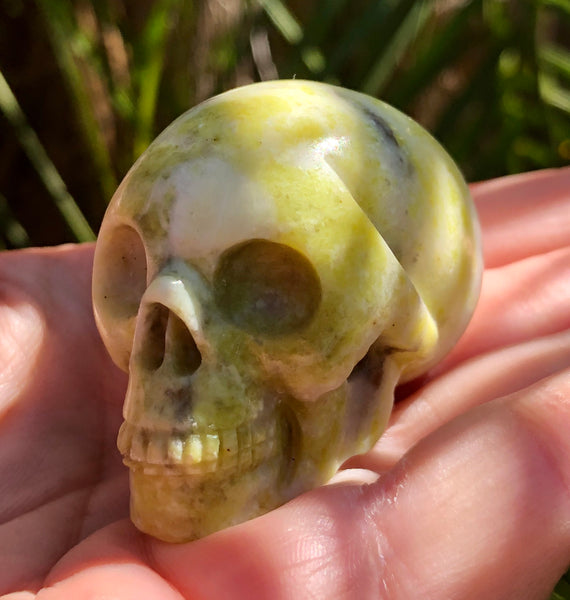 Yellow Serpentine Skull - Willow Tree Soul Gifts -  6