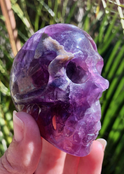 Purple Fluorite Skull - Willow Tree Soul Gifts - 7