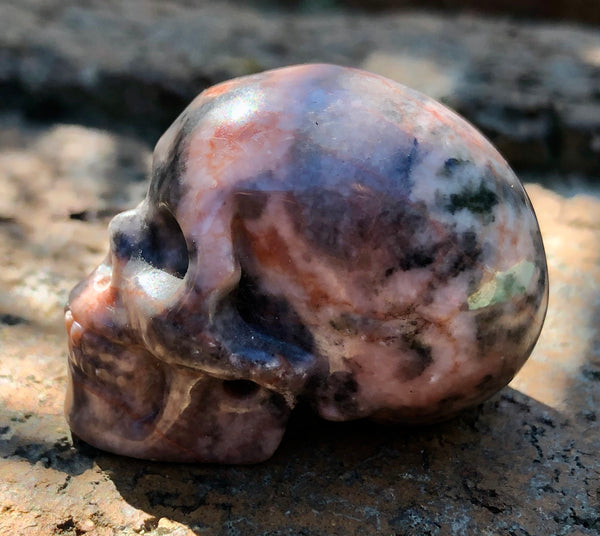 Rhodonite Skull - Willow Tree Soul Gifts - 3
