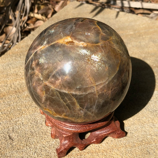 Black Moonstone Sphere - Willow Tree Soul Gifts - 6