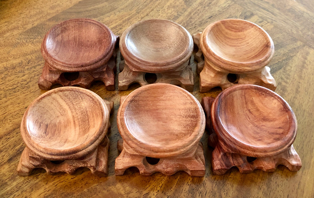 Wooden Carved Sphere Stands - Willow Tree Soul Gifts- 1