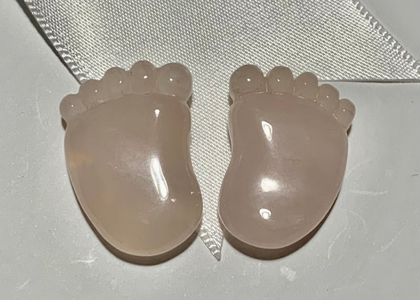 Rose Quartz Fairy Feet Pair - Willow Tree Soul Gifts - 1