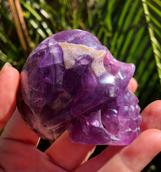 Purple Fluorite Skull - Willow Tree Soul Gifts - 8