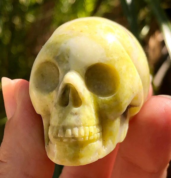 Yellow Serpentine Skull - Willow Tree Soul Gifts -  7
