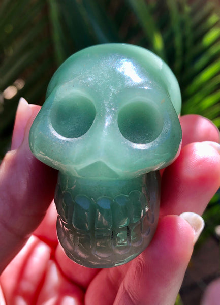 Green Aventurine Skull - Willow Tree Soul Gifts - 4