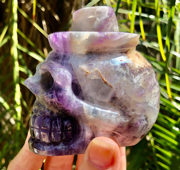 Chevron Amethyst Skull - Willow Tree Soul Gifts -  7