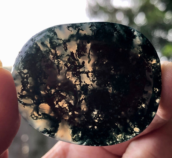 Moss Agate Palm Stone - Willow Tree Soul Gifts - 2