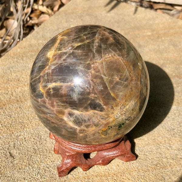 Black Moonstone Sphere - Willow Tree Soul Gifts - 9