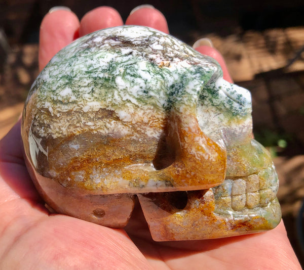 Tree Agate Skull - Willow Tree Soul Gifts - 5