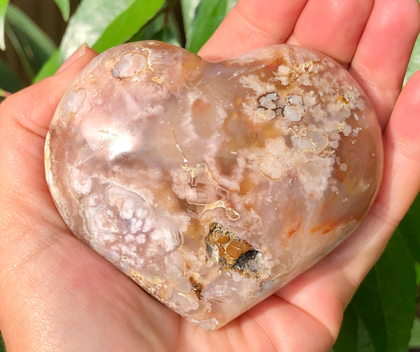 Flower Agate Heart - Willow Tree Soul Gifts - 1