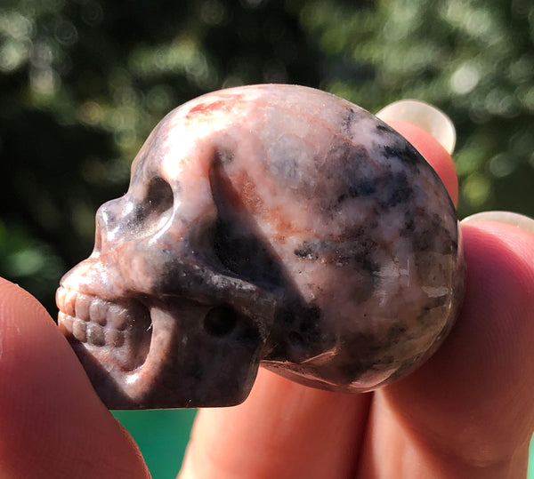 Rhodonite Skull - Willow Tree Soul Gifts - 7